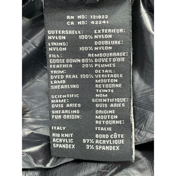 SAM. Ellie Down Jacket Caviar Black Puffer Bomber Shearling Outdoors Coat XS - Picture 14 of 16